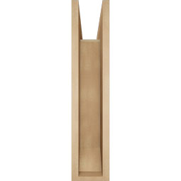 Ekena Millwork - BKTUR0554X26X26TRA06RCPR - Timberthane Faux Wood Traditional Style Bracket w/ Offset Brace, Slat Ends, 5 1/2"W x 26"D x 26"H, Primed Tan