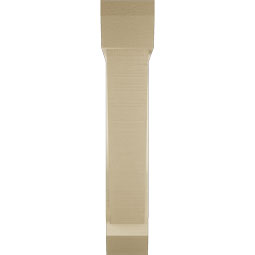 Ekena Millwork - BKTUR0554X26X30TRA06RCPR - Timberthane Faux Wood Traditional Style Bracket w/ Offset Brace, Slat Ends, 5 1/2"W x 26"D x 30"H, Primed Tan
