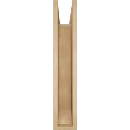 Ekena Millwork - BKTUR0554X26X30TRA06RCPR - Timberthane Faux Wood Traditional Style Bracket w/ Offset Brace, Slat Ends, 5 1/2"W x 26"D x 30"H, Primed Tan