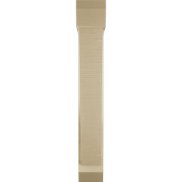 Ekena Millwork - BKTUR0554X26X38TRA06RCPR - Timberthane Faux Wood Traditional Style Bracket w/ Offset Brace, Slat Ends, 5 1/2"W x 26"D x 38"H, Primed Tan