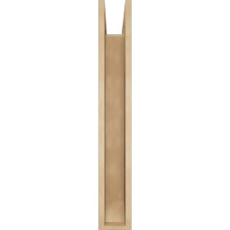 Ekena Millwork - BKTUR0554X26X38TRA06RCPR - Timberthane Faux Wood Traditional Style Bracket w/ Offset Brace, Slat Ends, 5 1/2"W x 26"D x 38"H, Primed Tan