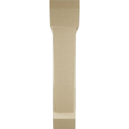 Ekena Millwork - BKTUR0554X28X28TRA06RCPR - Timberthane Faux Wood Traditional Style Bracket w/ Offset Brace, Slat Ends, 5 1/2"W x 28"D x 28"H, Primed Tan