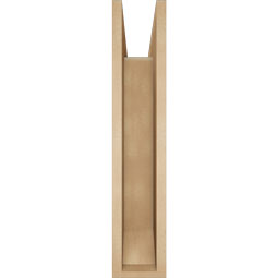 Ekena Millwork - BKTUR0554X28X28TRA06RCPR - Timberthane Faux Wood Traditional Style Bracket w/ Offset Brace, Slat Ends, 5 1/2"W x 28"D x 28"H, Primed Tan