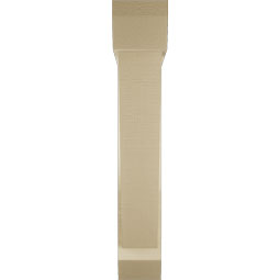 Ekena Millwork - BKTUR0554X28X32TRA06RCPR - Timberthane Faux Wood Traditional Style Bracket w/ Offset Brace, Slat Ends, 5 1/2"W x 28"D x 32"H, Primed Tan