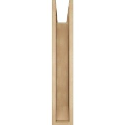 Ekena Millwork - BKTUR0554X28X32TRA06RCPR - Timberthane Faux Wood Traditional Style Bracket w/ Offset Brace, Slat Ends, 5 1/2"W x 28"D x 32"H, Primed Tan
