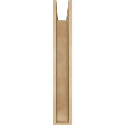 Ekena Millwork - BKTUR0554X28X36TRA06RCPR - Timberthane Faux Wood Traditional Style Bracket w/ Offset Brace, Slat Ends, 5 1/2"W x 28"D x 36"H, Primed Tan
