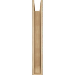 Ekena Millwork - BKTUR0554X28X40TRA06RCPR - Timberthane Faux Wood Traditional Style Bracket w/ Offset Brace, Slat Ends, 5 1/2"W x 28"D x 40"H, Primed Tan