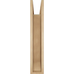 Ekena Millwork - BKTUR0554X30X30TRA06RCPR - Timberthane Faux Wood Traditional Style Bracket w/ Offset Brace, Slat Ends, 5 1/2"W x 30"D x 30"H, Primed Tan