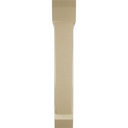 Ekena Millwork - BKTUR0554X30X34TRA06RCPR - Timberthane Faux Wood Traditional Style Bracket w/ Offset Brace, Slat Ends, 5 1/2"W x 30"D x 34"H, Primed Tan