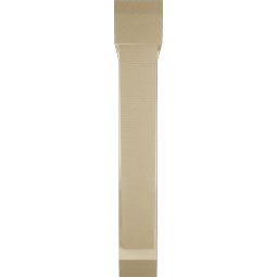 Ekena Millwork - BKTUR0554X30X36TRA06RCPR - Timberthane Faux Wood Traditional Style Bracket w/ Offset Brace, Slat Ends, 5 1/2"W x 30"D x 36"H, Primed Tan