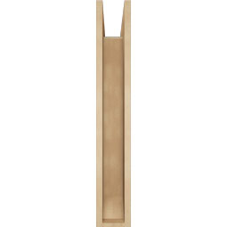 Ekena Millwork - BKTUR0554X30X36TRA06RCPR - Timberthane Faux Wood Traditional Style Bracket w/ Offset Brace, Slat Ends, 5 1/2"W x 30"D x 36"H, Primed Tan