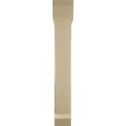 Ekena Millwork - BKTUR0554X30X38TRA06RCPR - Timberthane Faux Wood Traditional Style Bracket w/ Offset Brace, Slat Ends, 5 1/2"W x 30"D x 38"H, Primed Tan