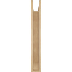 Ekena Millwork - BKTUR0554X30X38TRA06RCPR - Timberthane Faux Wood Traditional Style Bracket w/ Offset Brace, Slat Ends, 5 1/2"W x 30"D x 38"H, Primed Tan