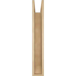 Ekena Millwork - BKTUR0554X32X36TRA06RCPR - Timberthane Faux Wood Traditional Style Bracket w/ Offset Brace, Slat Ends, 5 1/2"W x 32"D x 36"H, Primed Tan