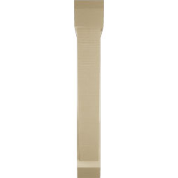 Ekena Millwork - BKTUR0554X32X38TRA06RCPR - Timberthane Faux Wood Traditional Style Bracket w/ Offset Brace, Slat Ends, 5 1/2"W x 32"D x 38"H, Primed Tan