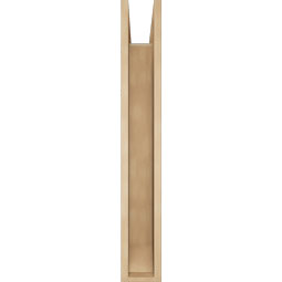 Ekena Millwork - BKTUR0554X32X38TRA06RCPR - Timberthane Faux Wood Traditional Style Bracket w/ Offset Brace, Slat Ends, 5 1/2"W x 32"D x 38"H, Primed Tan