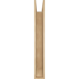 Ekena Millwork - BKTUR0554X32X40TRA06RCPR - Timberthane Faux Wood Traditional Style Bracket w/ Offset Brace, Slat Ends, 5 1/2"W x 32"D x 40"H, Primed Tan