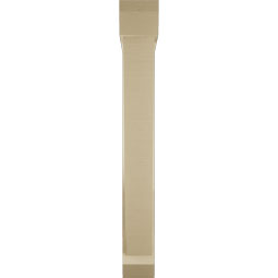 Ekena Millwork - BKTUR0554X32X44TRA06RCPR - Timberthane Faux Wood Traditional Style Bracket w/ Offset Brace, Slat Ends, 5 1/2"W x 32"D x 44"H, Primed Tan