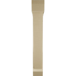 Ekena Millwork - BKTUR0554X34X38TRA06RCPR - Timberthane Faux Wood Traditional Style Bracket w/ Offset Brace, Slat Ends, 5 1/2"W x 34"D x 38"H, Primed Tan