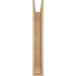 Ekena Millwork - BKTUR0554X34X38TRA06RCPR - Timberthane Faux Wood Traditional Style Bracket w/ Offset Brace, Slat Ends, 5 1/2"W x 34"D x 38"H, Primed Tan