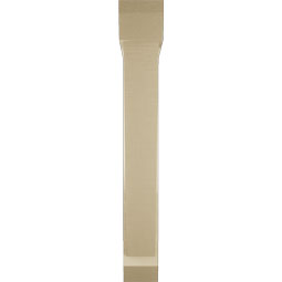 Ekena Millwork - BKTUR0554X34X40TRA06RCPR - Timberthane Faux Wood Traditional Style Bracket w/ Offset Brace, Slat Ends, 5 1/2"W x 34"D x 40"H, Primed Tan