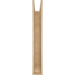 Ekena Millwork - BKTUR0554X34X40TRA06RCPR - Timberthane Faux Wood Traditional Style Bracket w/ Offset Brace, Slat Ends, 5 1/2"W x 34"D x 40"H, Primed Tan