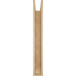 Ekena Millwork - BKTUR0554X34X42TRA06RCPR - Timberthane Faux Wood Traditional Style Bracket w/ Offset Brace, Slat Ends, 5 1/2"W x 34"D x 42"H, Primed Tan