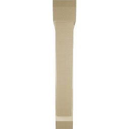 Ekena Millwork - BKTUR0554X36X36TRA06RCPR - Timberthane Faux Wood Traditional Style Bracket w/ Offset Brace, Slat Ends, 5 1/2"W x 36"D x 36"H, Primed Tan