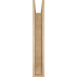 Ekena Millwork - BKTUR0554X36X36TRA06RCPR - Timberthane Faux Wood Traditional Style Bracket w/ Offset Brace, Slat Ends, 5 1/2"W x 36"D x 36"H, Primed Tan