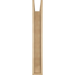 Ekena Millwork - BKTUR0554X36X40TRA06RCPR - Timberthane Faux Wood Traditional Style Bracket w/ Offset Brace, Slat Ends, 5 1/2"W x 36"D x 40"H, Primed Tan