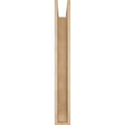 Ekena Millwork - BKTUR0554X36X44TRA06RCPR - Timberthane Faux Wood Traditional Style Bracket w/ Offset Brace, Slat Ends, 5 1/2"W x 36"D x 44"H, Primed Tan