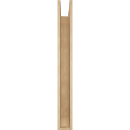 Ekena Millwork - BKTUR0554X36X48TRA06RCPR - Timberthane Faux Wood Traditional Style Bracket w/ Offset Brace, Slat Ends, 5 1/2"W x 36"D x 48"H, Primed Tan
