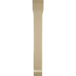 Ekena Millwork - BKTUR0554X38X44TRA06RCPR - Timberthane Faux Wood Traditional Style Bracket w/ Offset Brace, Slat Ends, 5 1/2"W x 38"D x 44"H, Primed Tan