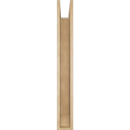 Ekena Millwork - BKTUR0554X38X44TRA06RCPR - Timberthane Faux Wood Traditional Style Bracket w/ Offset Brace, Slat Ends, 5 1/2"W x 38"D x 44"H, Primed Tan