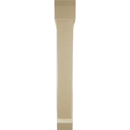 Ekena Millwork - BKTUR0554X40X40TRA06RCPR - Timberthane Faux Wood Traditional Style Bracket w/ Offset Brace, Slat Ends, 5 1/2"W x 40"D x 40"H, Primed Tan