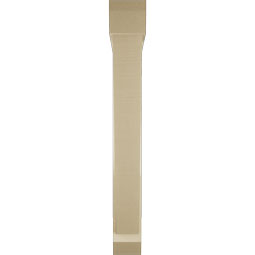 Ekena Millwork - BKTUR0554X40X44TRA06RCPR - Timberthane Faux Wood Traditional Style Bracket w/ Offset Brace, Slat Ends, 5 1/2"W x 40"D x 44"H, Primed Tan