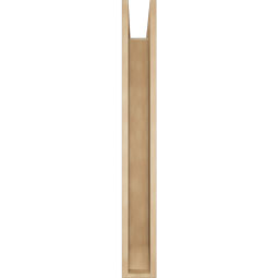 Ekena Millwork - BKTUR0554X40X44TRA06RCPR - Timberthane Faux Wood Traditional Style Bracket w/ Offset Brace, Slat Ends, 5 1/2"W x 40"D x 44"H, Primed Tan