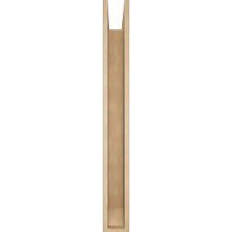 Ekena Millwork - BKTUR0554X42X48TRA06RCPR - Timberthane Faux Wood Traditional Style Bracket w/ Offset Brace, Slat Ends, 5 1/2"W x 42"D x 48"H, Primed Tan