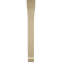 Ekena Millwork - BKTUR0554X46X46TRA06RCPR - Timberthane Faux Wood Traditional Style Bracket w/ Offset Brace, Slat Ends, 5 1/2"W x 46"D x 46"H, Primed Tan