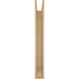 Ekena Millwork - BKTUR0554X46X46TRA06RCPR - Timberthane Faux Wood Traditional Style Bracket w/ Offset Brace, Slat Ends, 5 1/2"W x 46"D x 46"H, Primed Tan