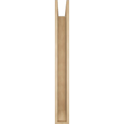 Ekena Millwork - BKTUR0554X48X48TRA06RCPR - Timberthane Faux Wood Traditional Style Bracket w/ Offset Brace, Slat Ends, 5 1/2"W x 48"D x 48"H, Primed Tan