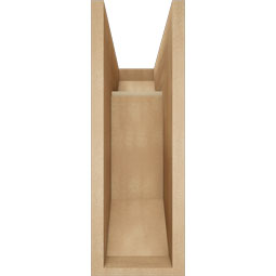 Ekena Millwork - BKTUR0756X18X22TRA06RCPR - Timberthane Faux Wood Traditional Style Bracket w/ Offset Brace, Slat Ends, 7 1/2"W x 18"D x 22"H, Primed Tan