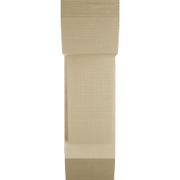 Ekena Millwork - BKTUR0756X18X26TRA06RCPR - Timberthane Faux Wood Traditional Style Bracket w/ Offset Brace, Slat Ends, 7 1/2"W x 18"D x 26"H, Primed Tan