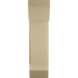 Ekena Millwork - BKTUR0756X18X30TRA06RCPR - Timberthane Faux Wood Traditional Style Bracket w/ Offset Brace, Slat Ends, 7 1/2"W x 18"D x 30"H, Primed Tan