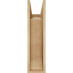 Ekena Millwork - BKTUR0756X18X30TRA06RCPR - Timberthane Faux Wood Traditional Style Bracket w/ Offset Brace, Slat Ends, 7 1/2"W x 18"D x 30"H, Primed Tan