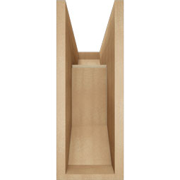 Ekena Millwork - BKTUR0756X20X20TRA06RCPR - Timberthane Faux Wood Traditional Style Bracket w/ Offset Brace, Slat Ends, 7 1/2"W x 20"D x 20"H, Primed Tan