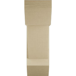 Ekena Millwork - BKTUR0756X20X24TRA06RCPR - Timberthane Faux Wood Traditional Style Bracket w/ Offset Brace, Slat Ends, 7 1/2"W x 20"D x 24"H, Primed Tan