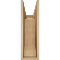 Ekena Millwork - BKTUR0756X20X24TRA06RCPR - Timberthane Faux Wood Traditional Style Bracket w/ Offset Brace, Slat Ends, 7 1/2"W x 20"D x 24"H, Primed Tan