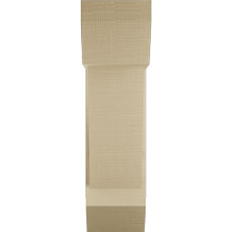 Ekena Millwork - BKTUR0756X20X28TRA06RCPR - Timberthane Faux Wood Traditional Style Bracket w/ Offset Brace, Slat Ends, 7 1/2"W x 20"D x 28"H, Primed Tan