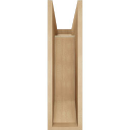 Ekena Millwork - BKTUR0756X20X28TRA06RCPR - Timberthane Faux Wood Traditional Style Bracket w/ Offset Brace, Slat Ends, 7 1/2"W x 20"D x 28"H, Primed Tan